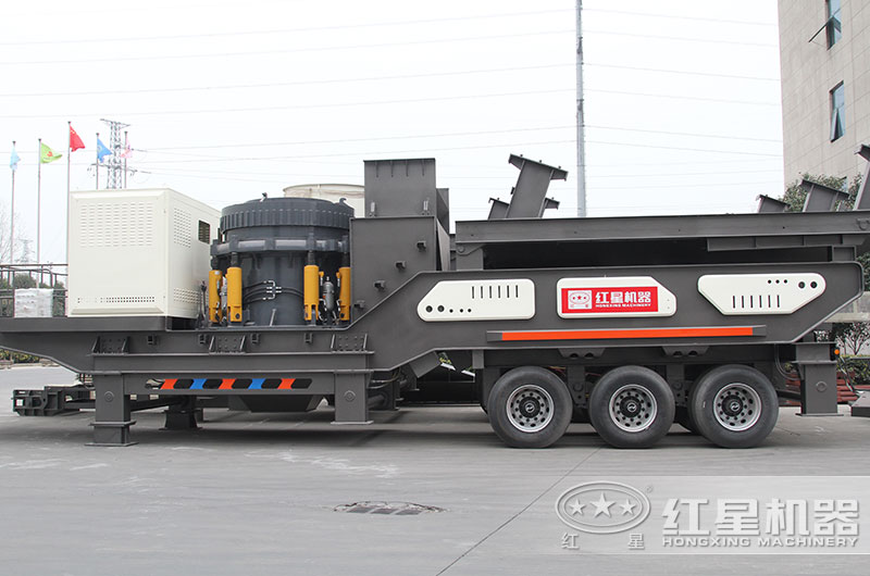移動(dòng)圓錐式石子破碎機(jī)圖片、適用于硬料